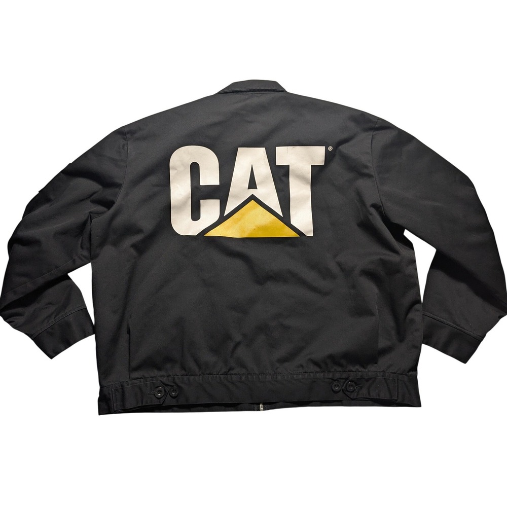 NASCAR Jeff Burton x CAT Racing Jacket Black Twill Quilted Mens 3XL JH Design
